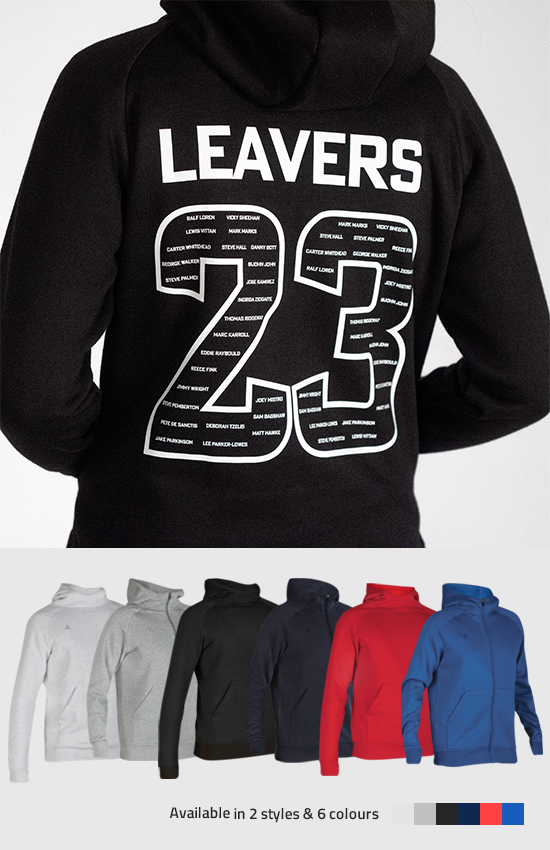 School Leavers Hoodies | Pendle Sportswear